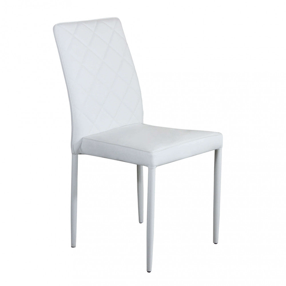 Image of Sedia Blossom 41x50x91 h cm in Similpelle Bianco