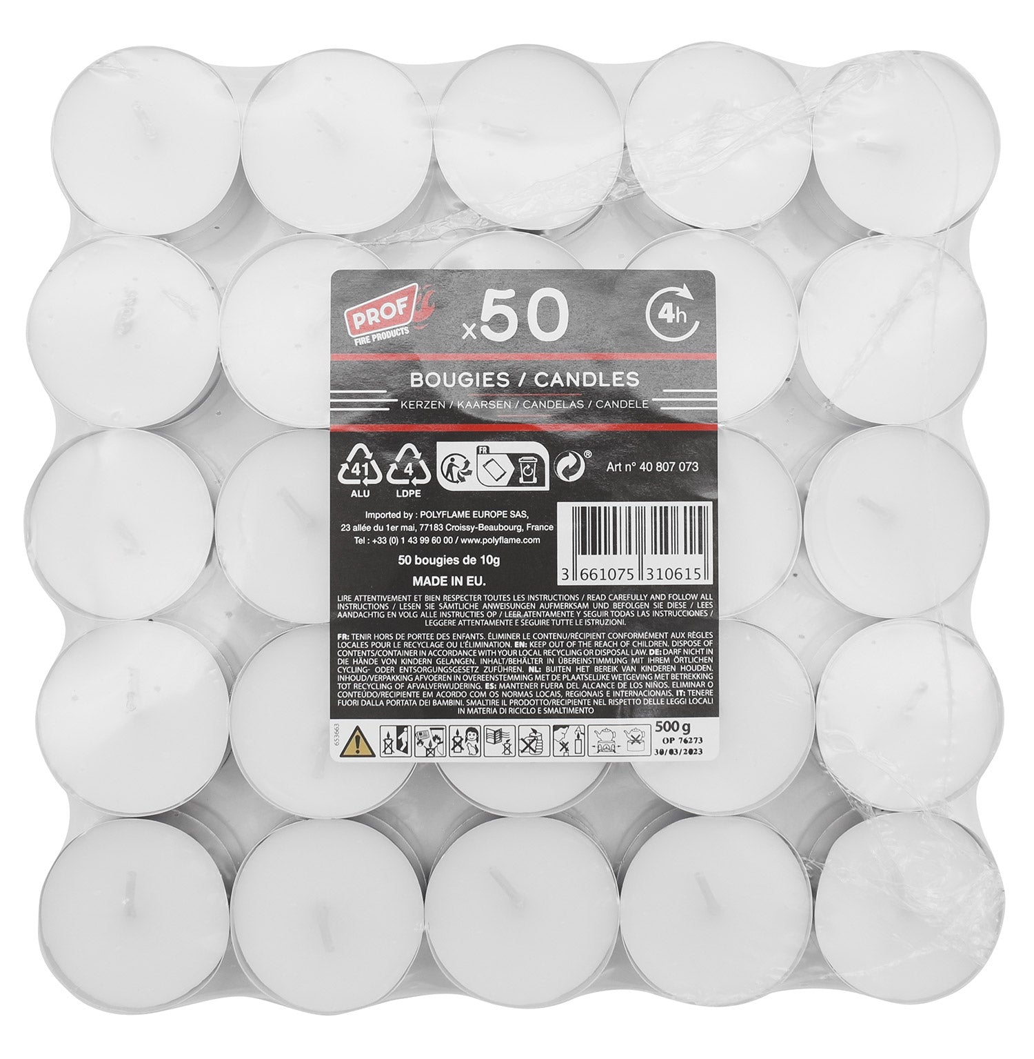 Set 800 Candele Lumino da 10gr Tielight Bianche...