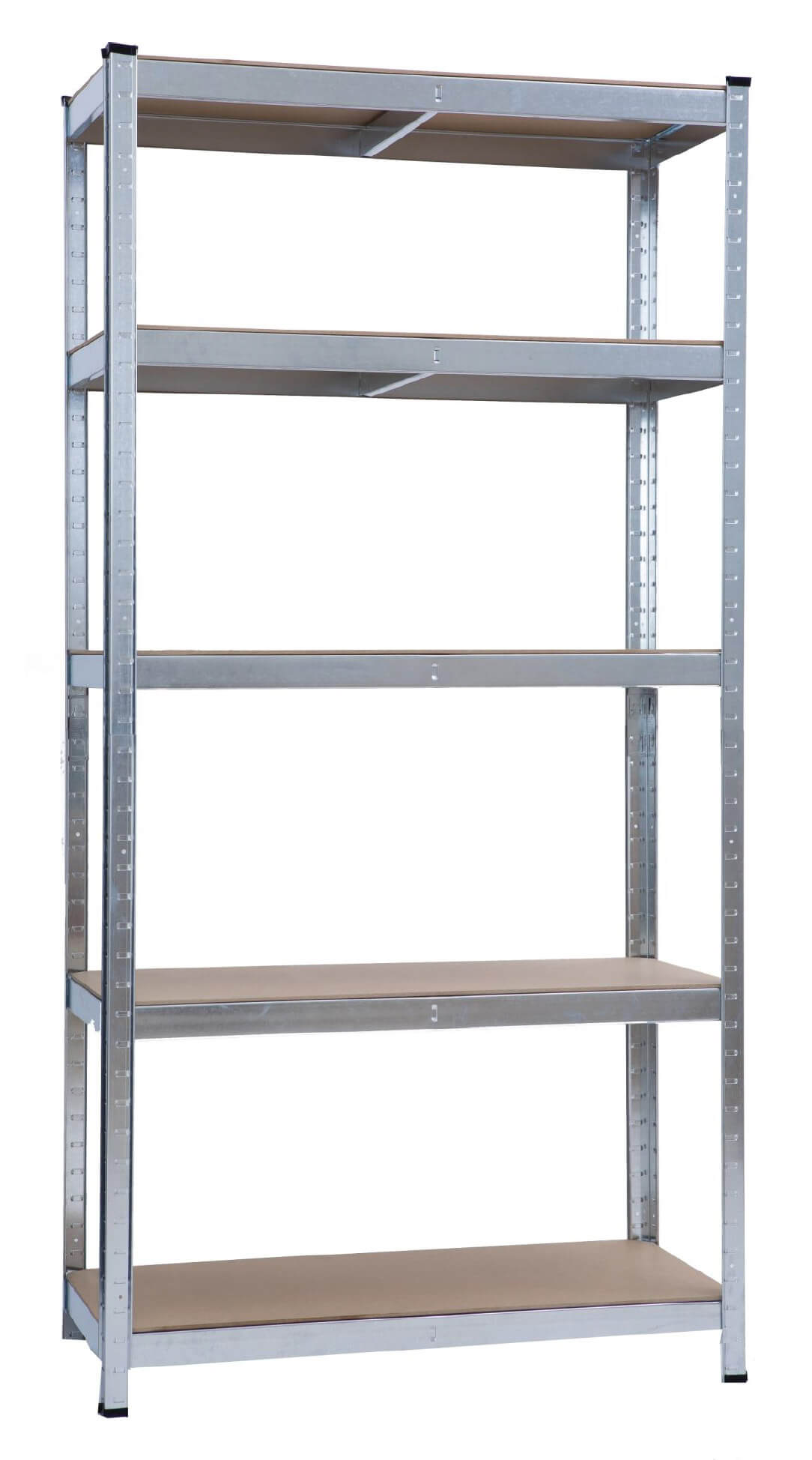 Image of Scaffale 5 Ripiani in Acciaio Galvanizzato e MDF Fadi argento