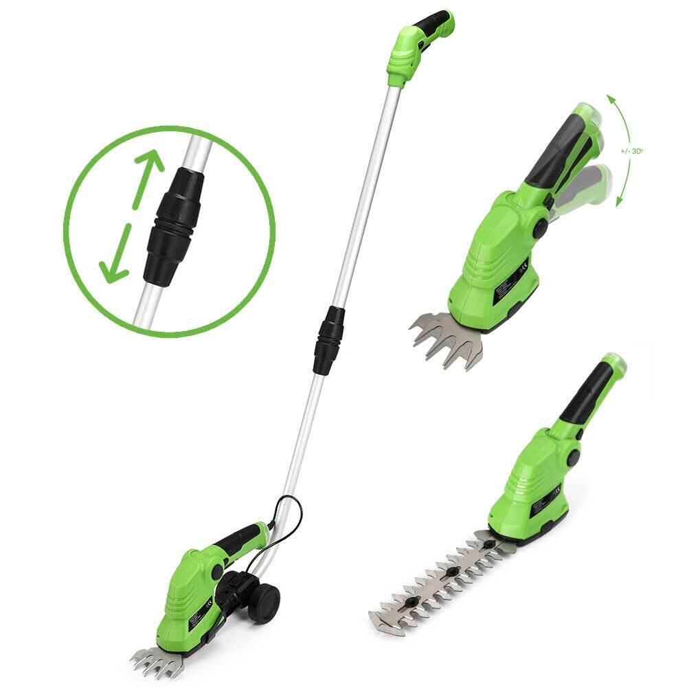 Image of Forbici Cesoie Sfoltirami Elettrico a Batteria con Manico Tagliaerba Tagliasiepi