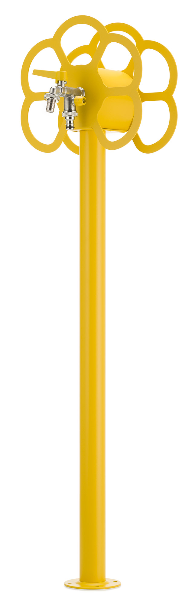 Image of Fontana da Giardino con Rubinetto e Portatubo Integrato Belfer 42/SRF Giallo