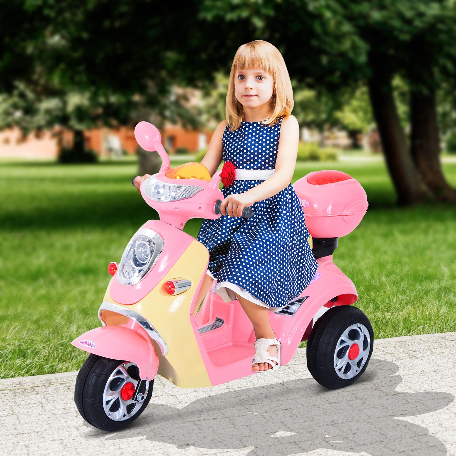 Moto Elettrica per Bambini 6V Motorino Rosa...