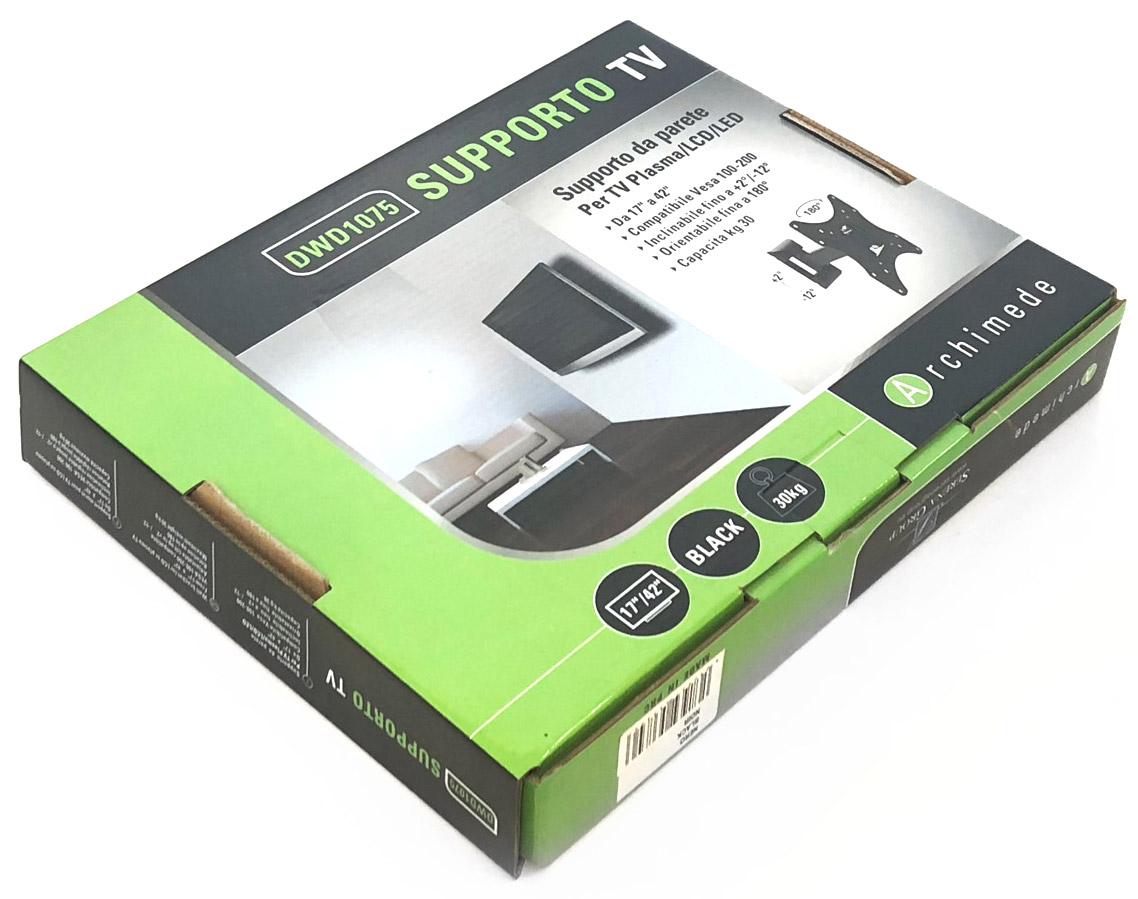 Supporto Inclinabile da Parete per TV 17-42 Pollici Max 30Kg Tosini DWD1075...