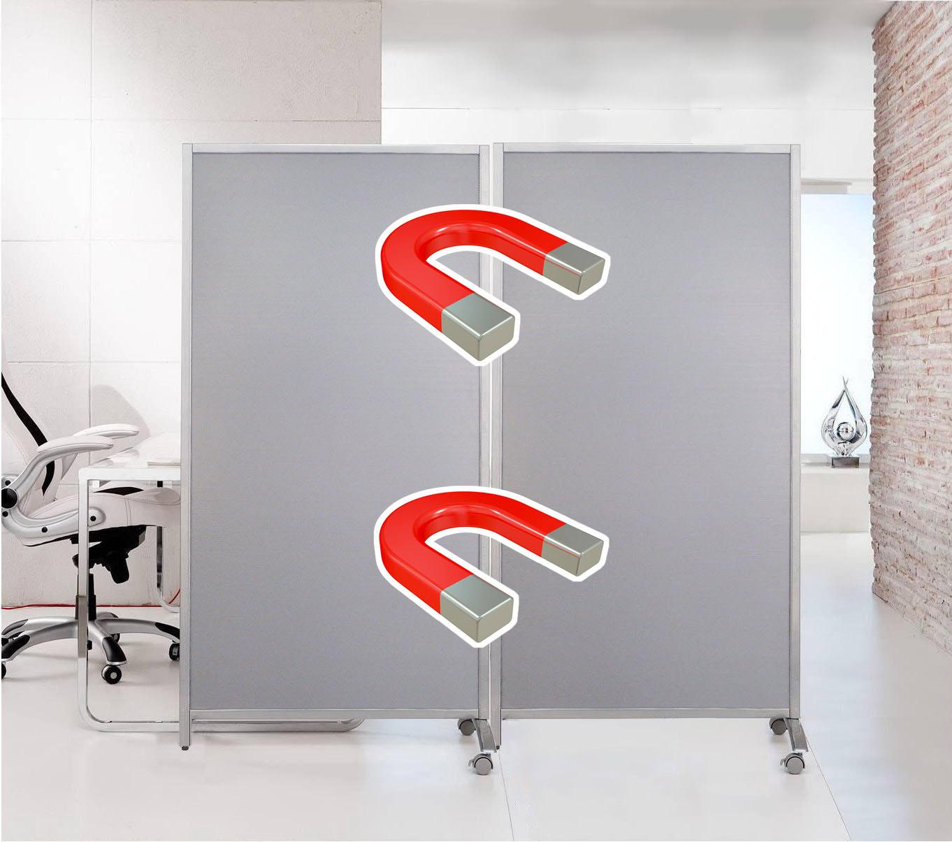 Parete Divisoria Separè da Ufficio in Policarbonato 80x170 cm Tosini Grigia...