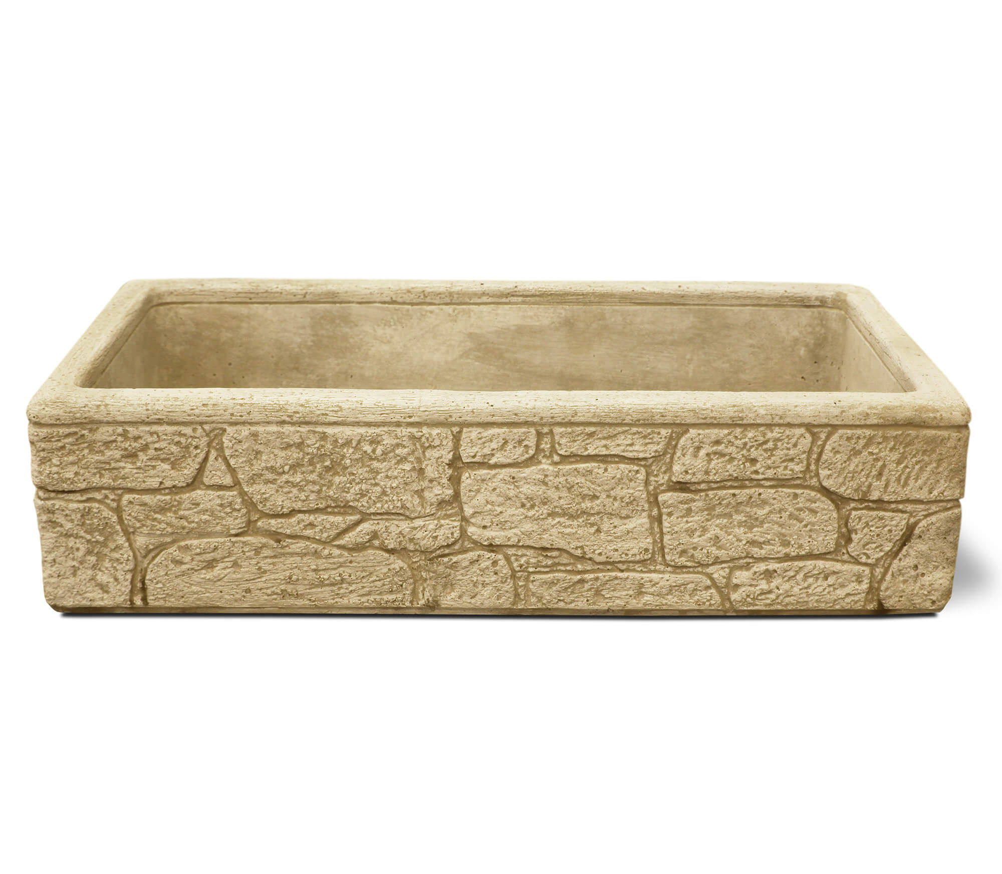 Lavello da Giardino Senza Rubinetto in Cemento Granulato di Marmo Lipari 80 Nocciola...