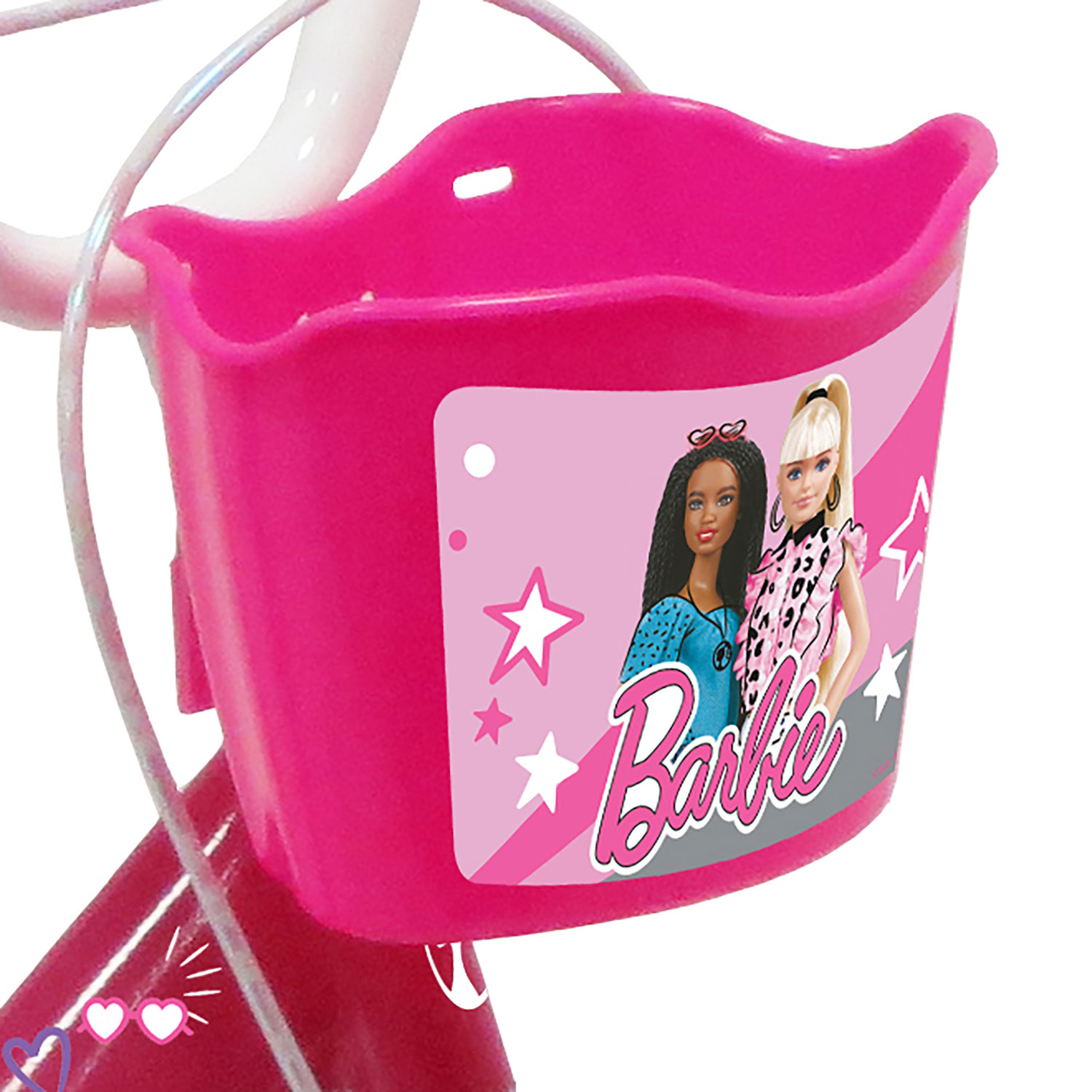 Bicicletta per Bambine 16" Barbie Freni Caliper e Stabilizzatori in Acciaio Hi-Ten Rosa...