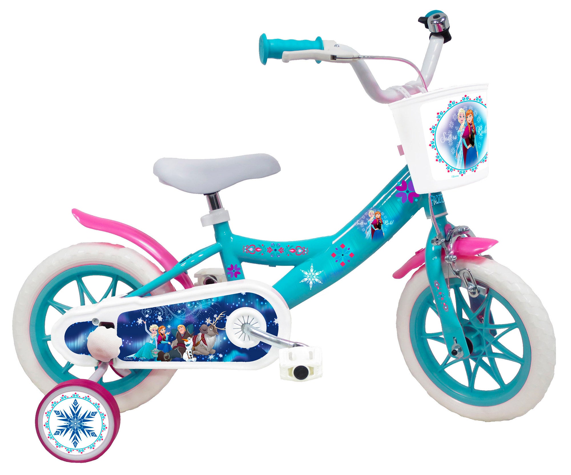 Bicicletta per Bambina 12" 1 Freno Disney Frozen Azzurro...
