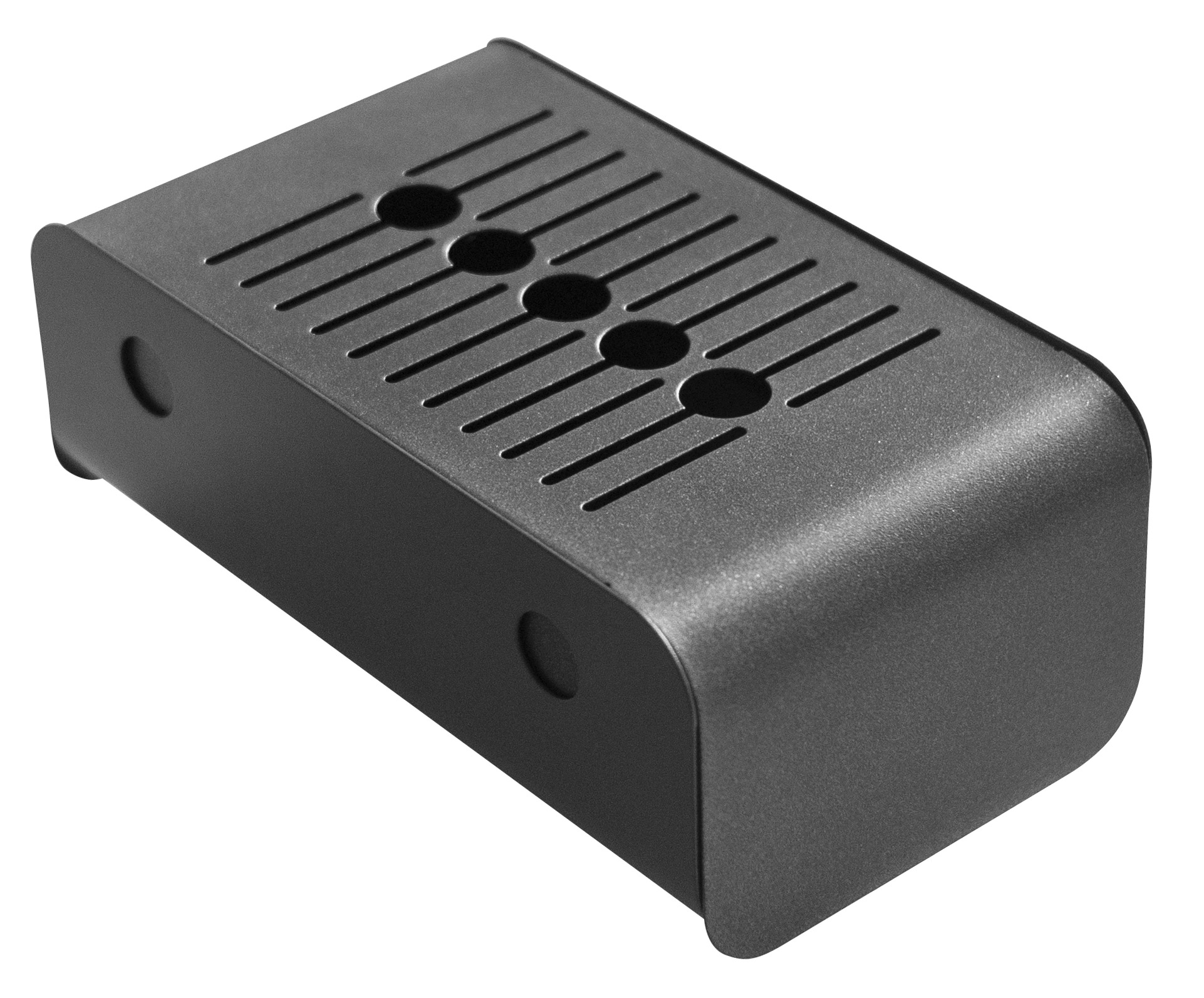 Image of Posacenere da Muro 23,5x13,2xh18,7 cm in Acciaio con Contenitore Interno Estraibile Nero