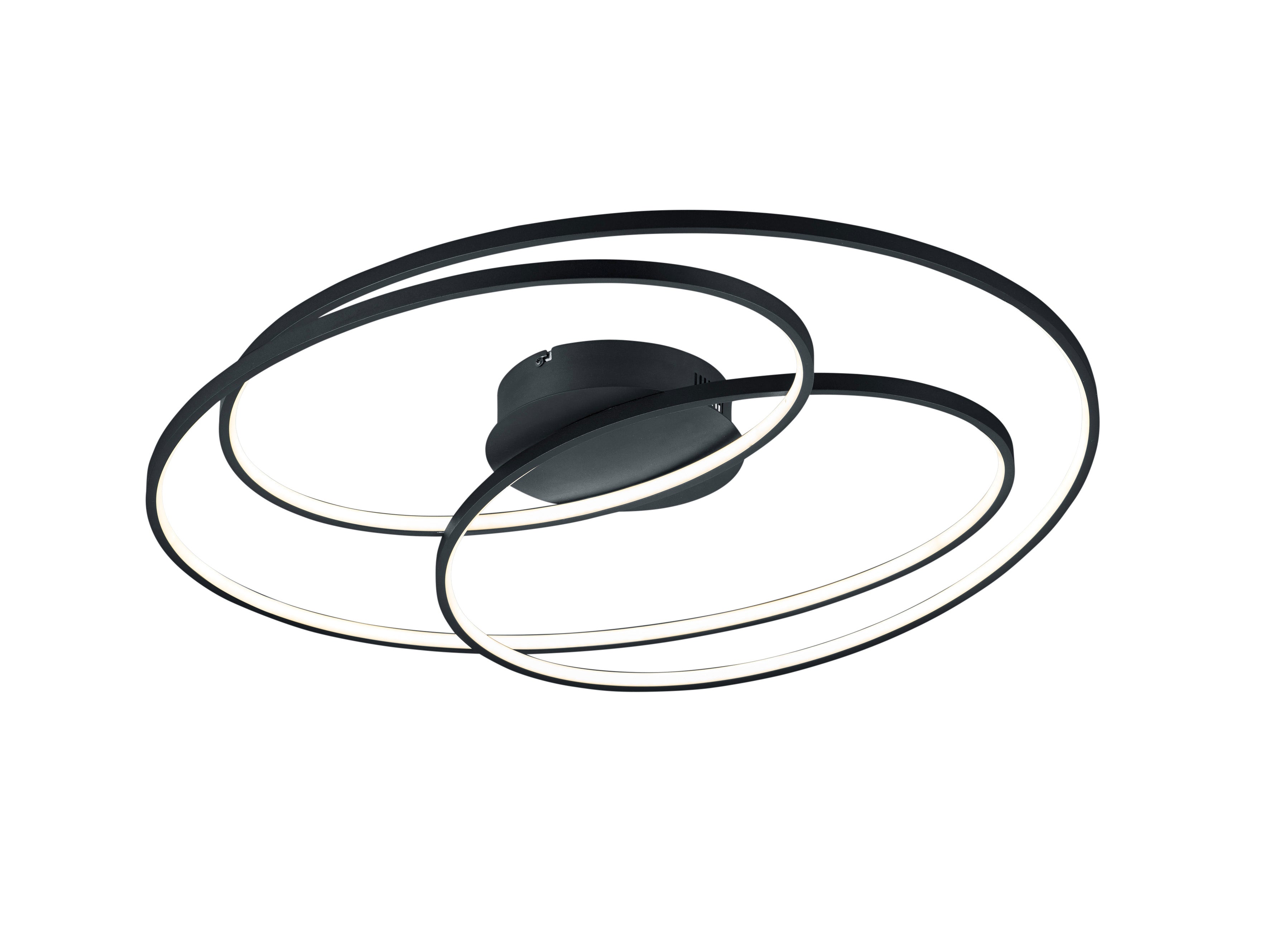 Plafoniera da Interno a LED in Metallo Nero Opaco