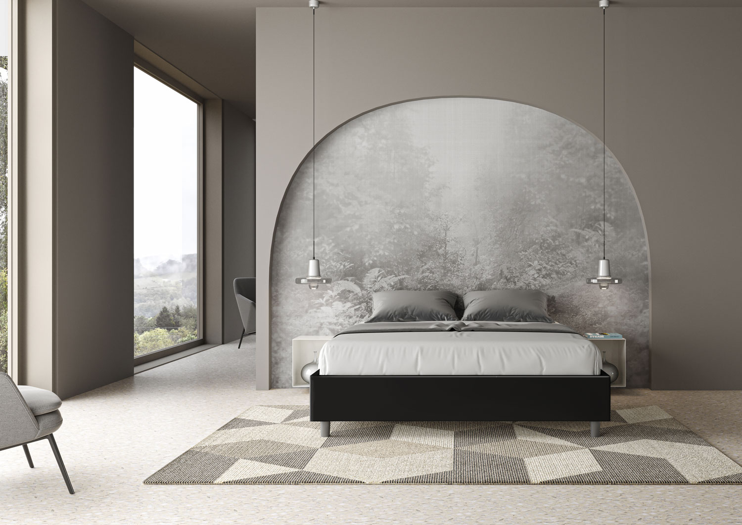 Letto Matrimoniale 160x200 cm Senza Rete Senza Testata Imbottito in Similpelle Azelia Nero...