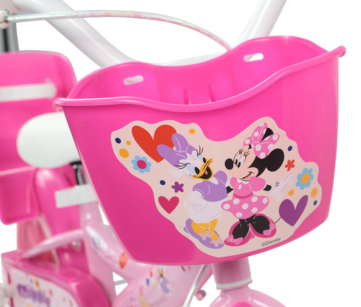 Bicicletta per Bambine 12" Disney Minnie Freno Caliper e Stabilizzatori in Acciaio Hi-Ten Rosa...