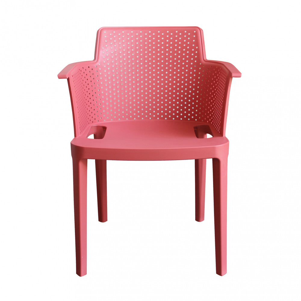 Poltrona Cathy 60x58x76,5 cm in Polipropilene Rosso corallo...