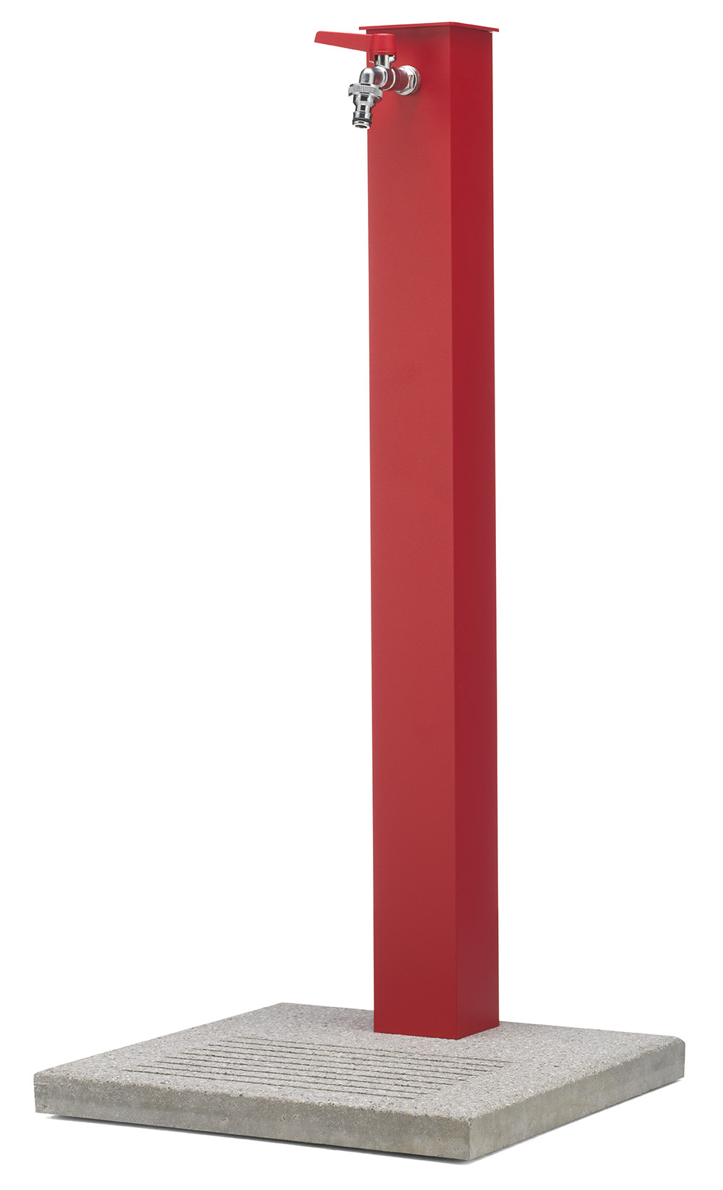 Image of Fontana da Giardino con Rubinetto e Base in Cemento Belfer 42/QBM Rosso