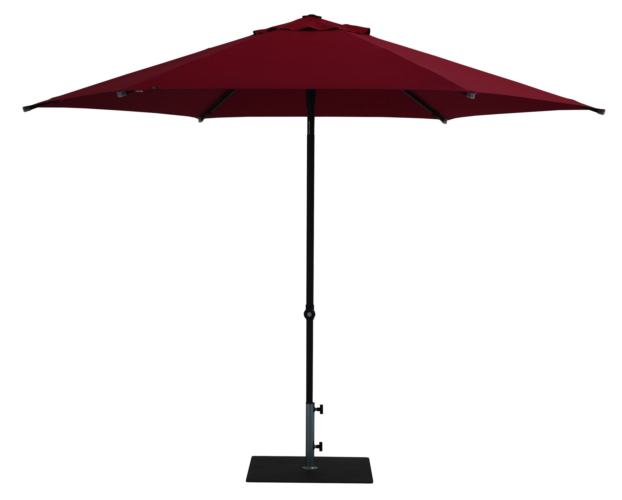 Ombrellone da Giardino Ø3 m Palo Ø38 mm in Alluminio Tessuto Olefin Trend Bordeaux