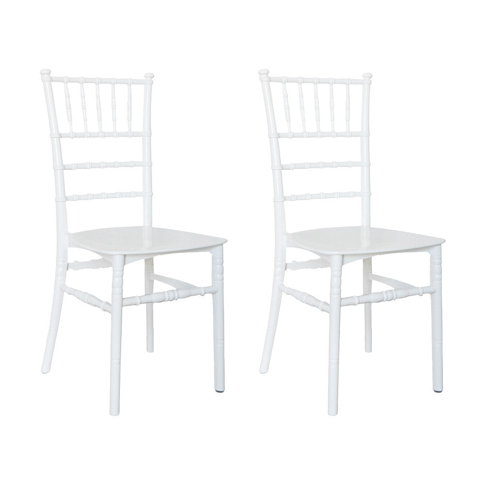 Image of Set 2 Sedie 39x40x91 cm di Chiavari Design Classico Bianche