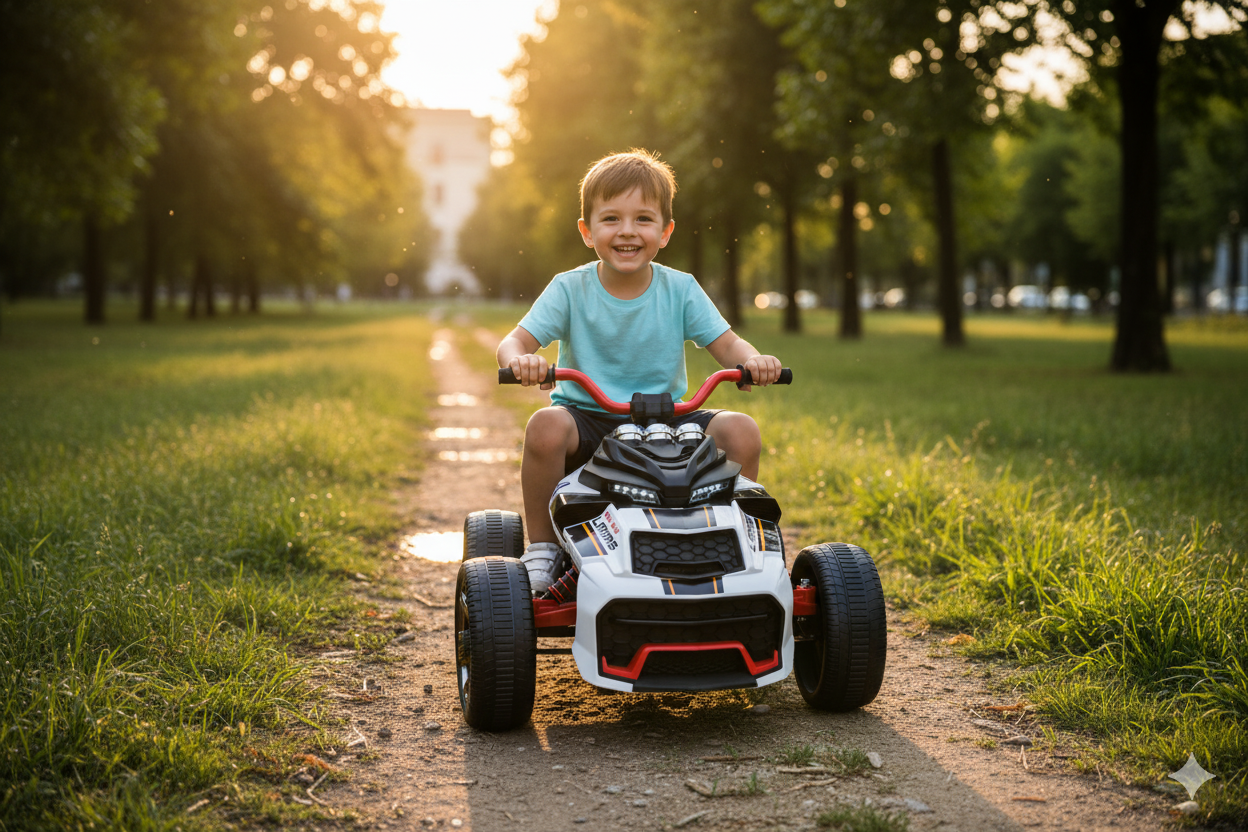 Mini Quad Elettrico per Bambini 3 Ruote 12V ATV 3.0 Bianco...