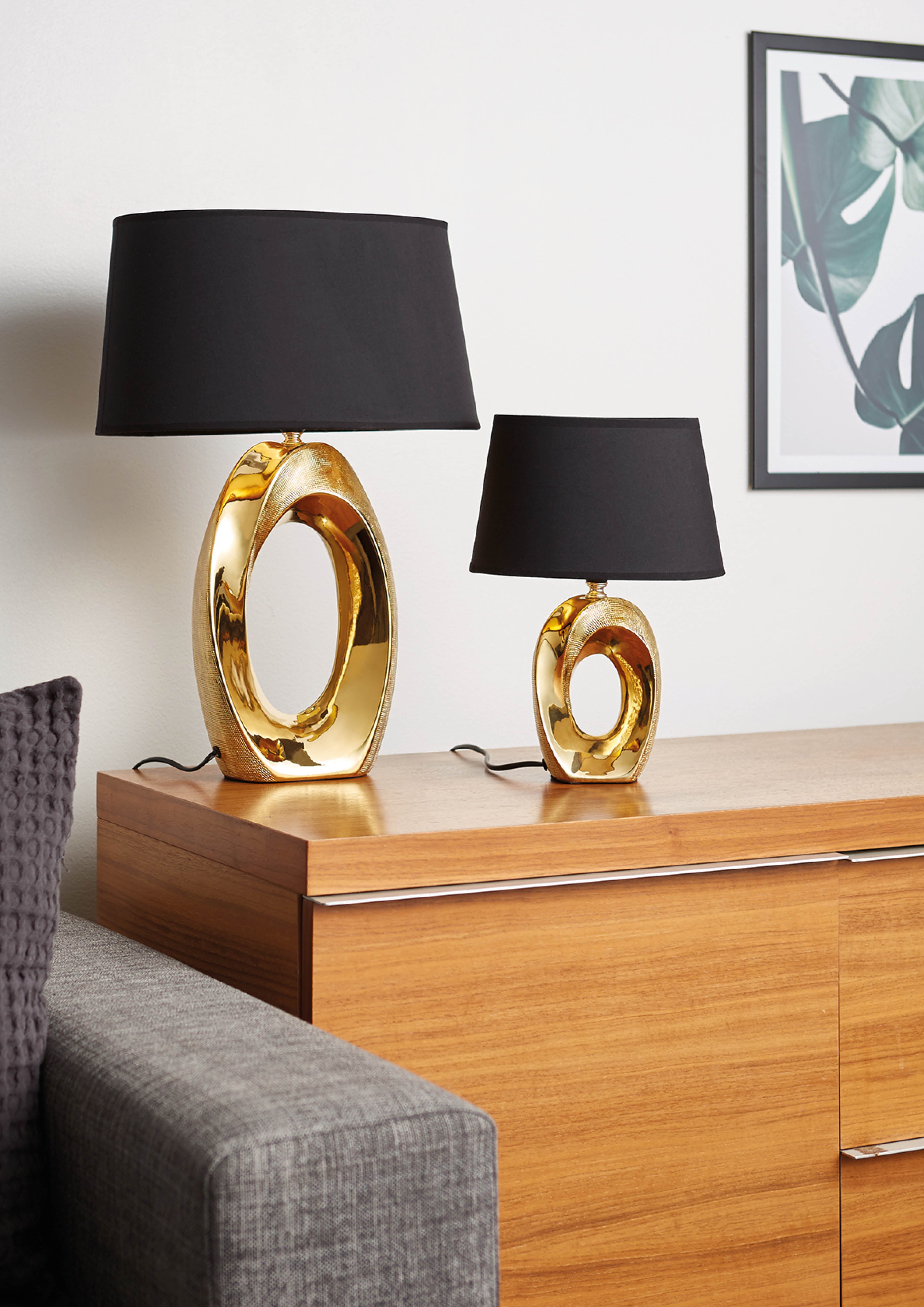 Lampada tavolo da Interno E14 in Ceramica Oro...