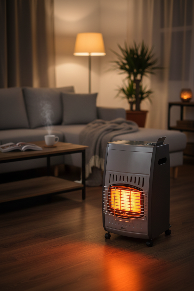 Stufa a Gas Gpl da Interno ad Infrarossi 4,2 kW Qlima GH3042R Infra Grigia...