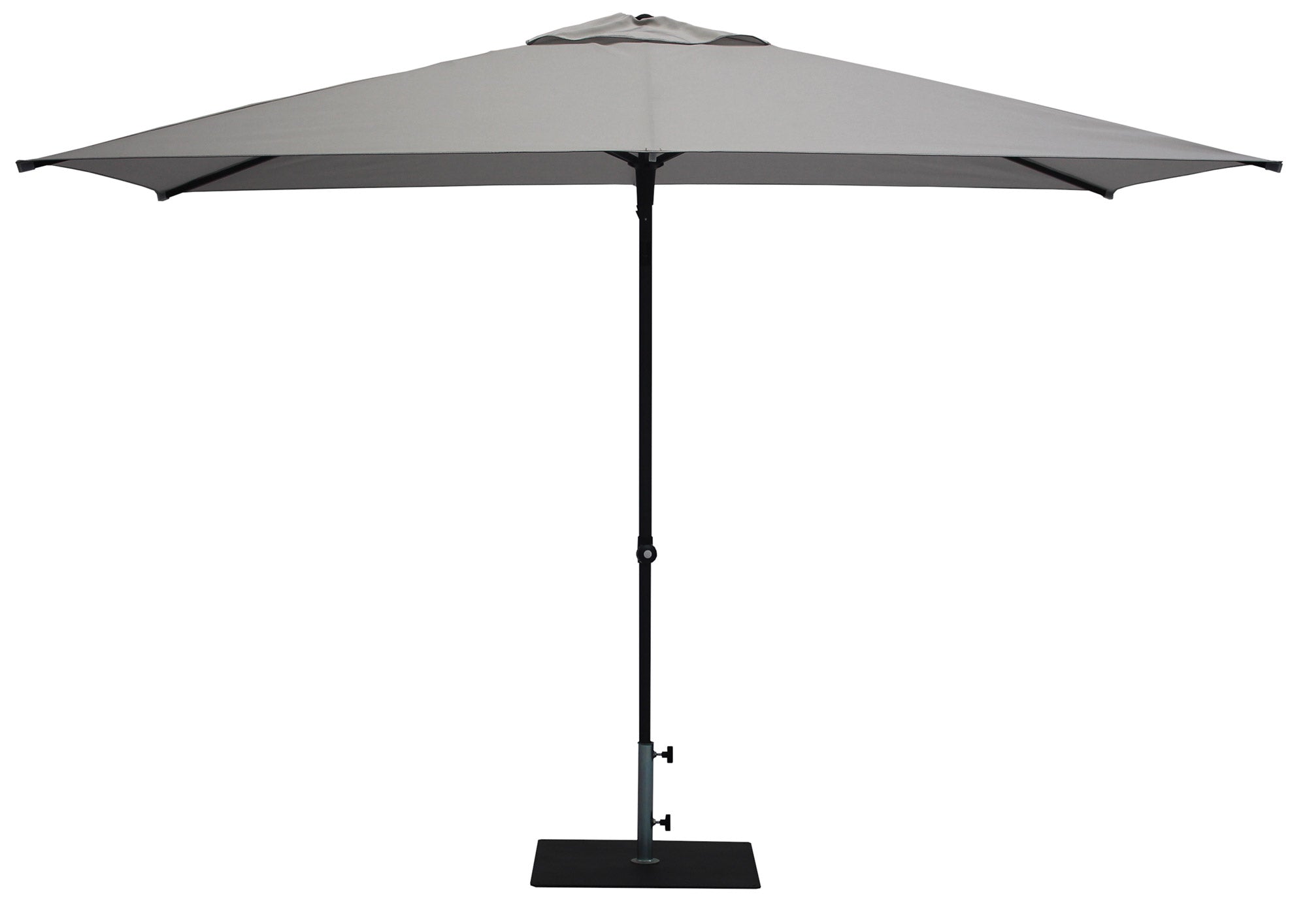 Ombrellone da Giardino 3x2 m Palo Ø38 mm in Alluminio Tessuto Olefin Trend Grigio
