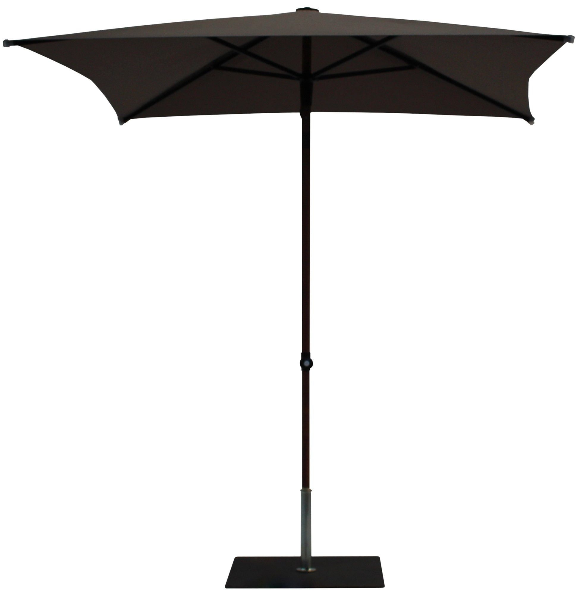 Ombrellone da Giardino 2x2 m Palo Ø38 mm in Alluminio Effetto Legno Tessuto Poliestere Trend Wood Taupe