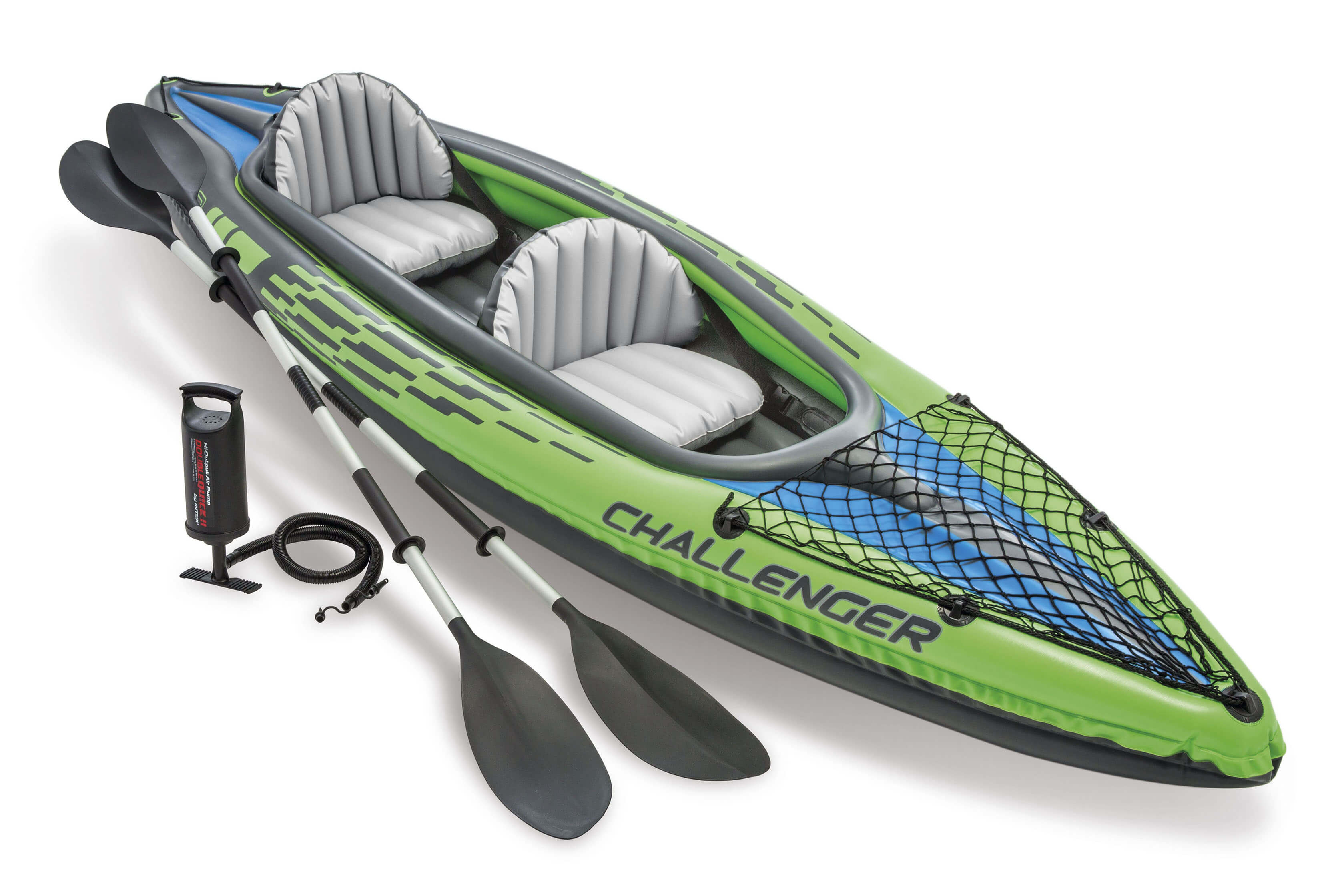Kayak Gonfiabile Biposto 351x73 cm Intex Challenger K2 con Remi e Pompa...