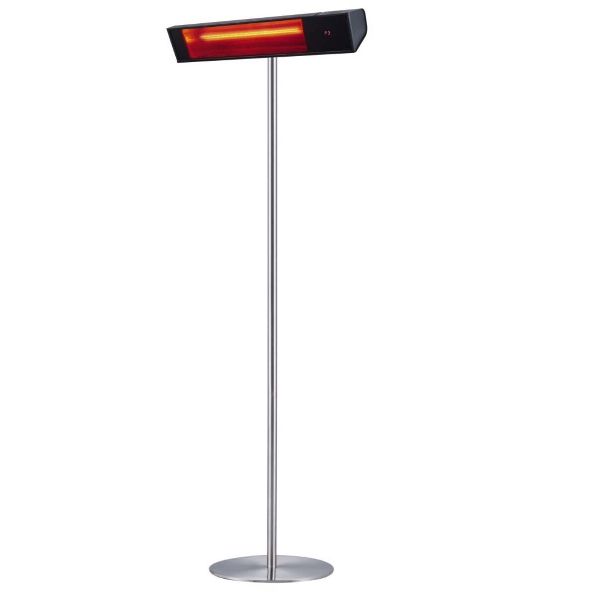 Image of Stufa da Esterno Wi-Fi Lampione Riscaldatore su Palo 74,2x218x60 cm 2000W Sined Nero e argento