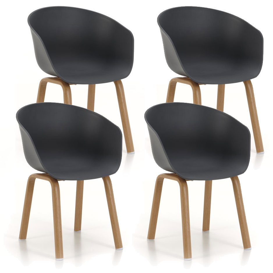 Set 4 Sedie 58x51x78 cm in Polipropilene Grigio