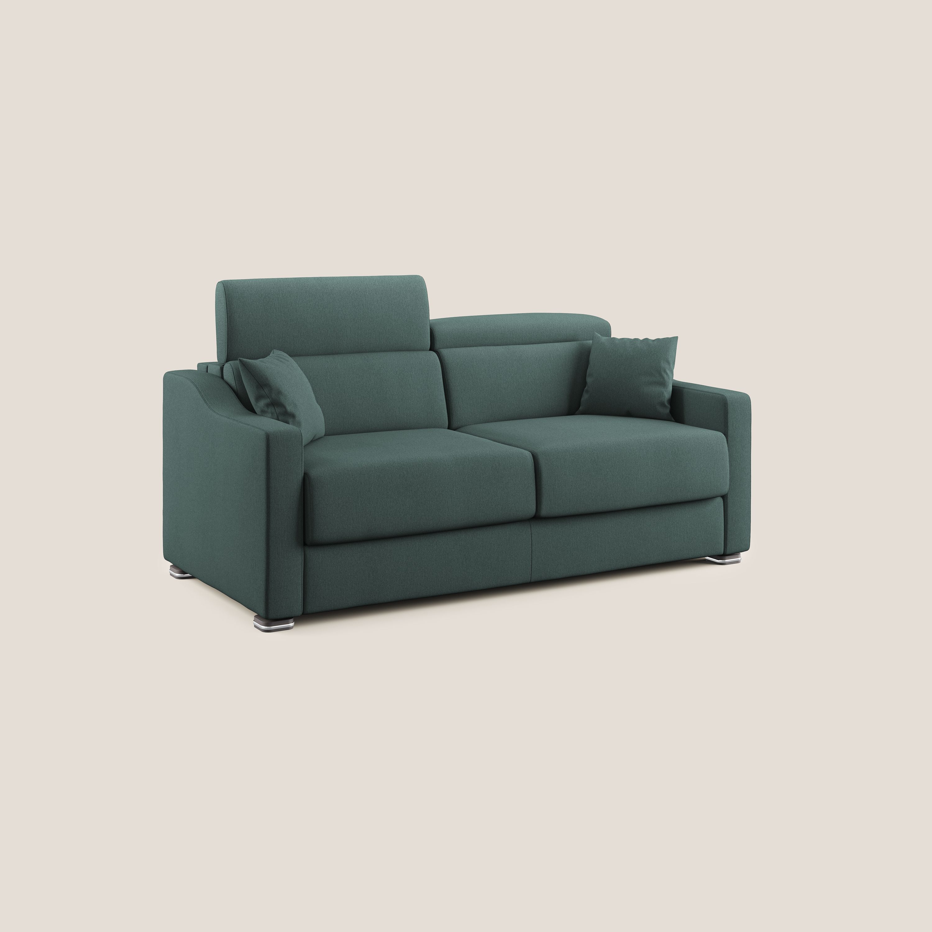 Divano Letto 3 Posti 191x100x98 cm in Tessuto Verde