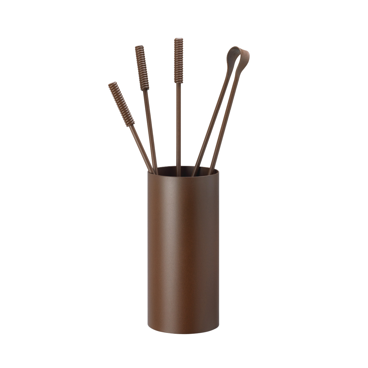 Set Camino 4 Pezzi con Barilotto Ø15x60 cm in Ferro Belfer 3002/R Ruggine