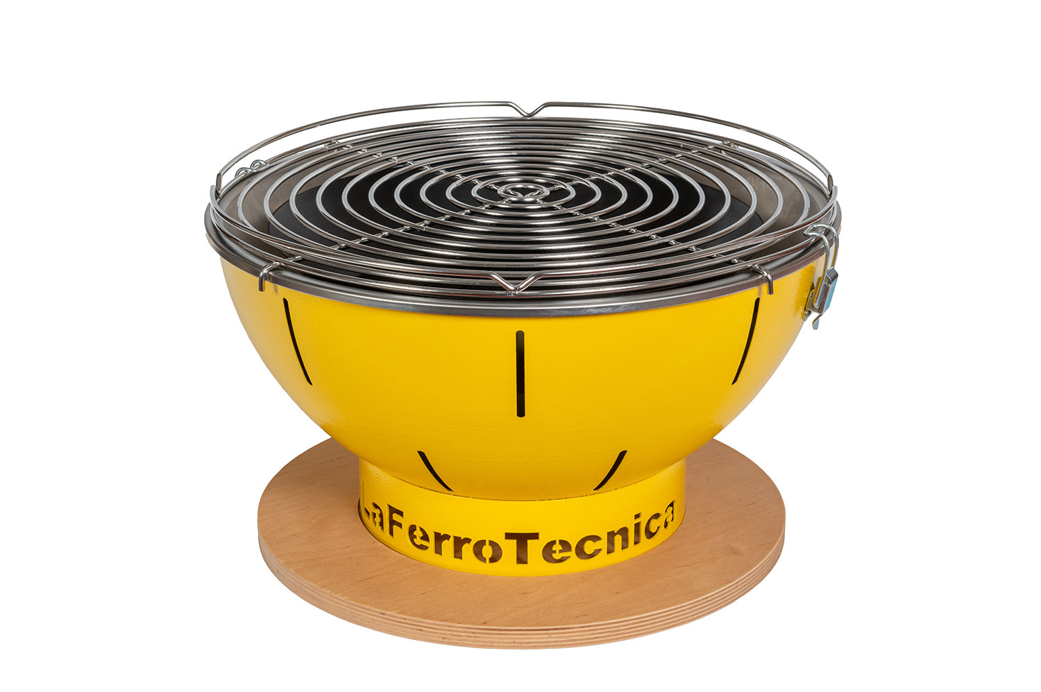 Barbecue a Legna Ø41x25 cm Smile in Acciaio Giallo