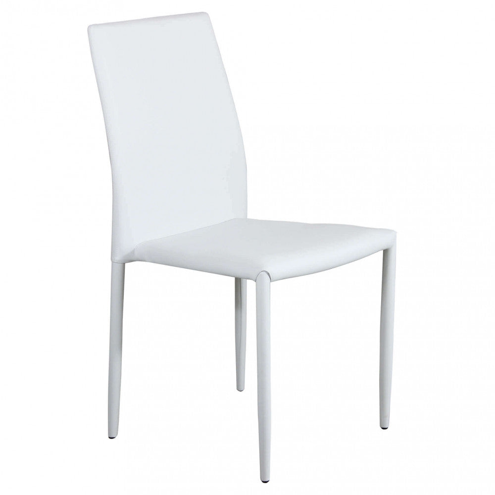 Image of Sedia Cammie 41x50x91 h cm in Similpelle Bianco