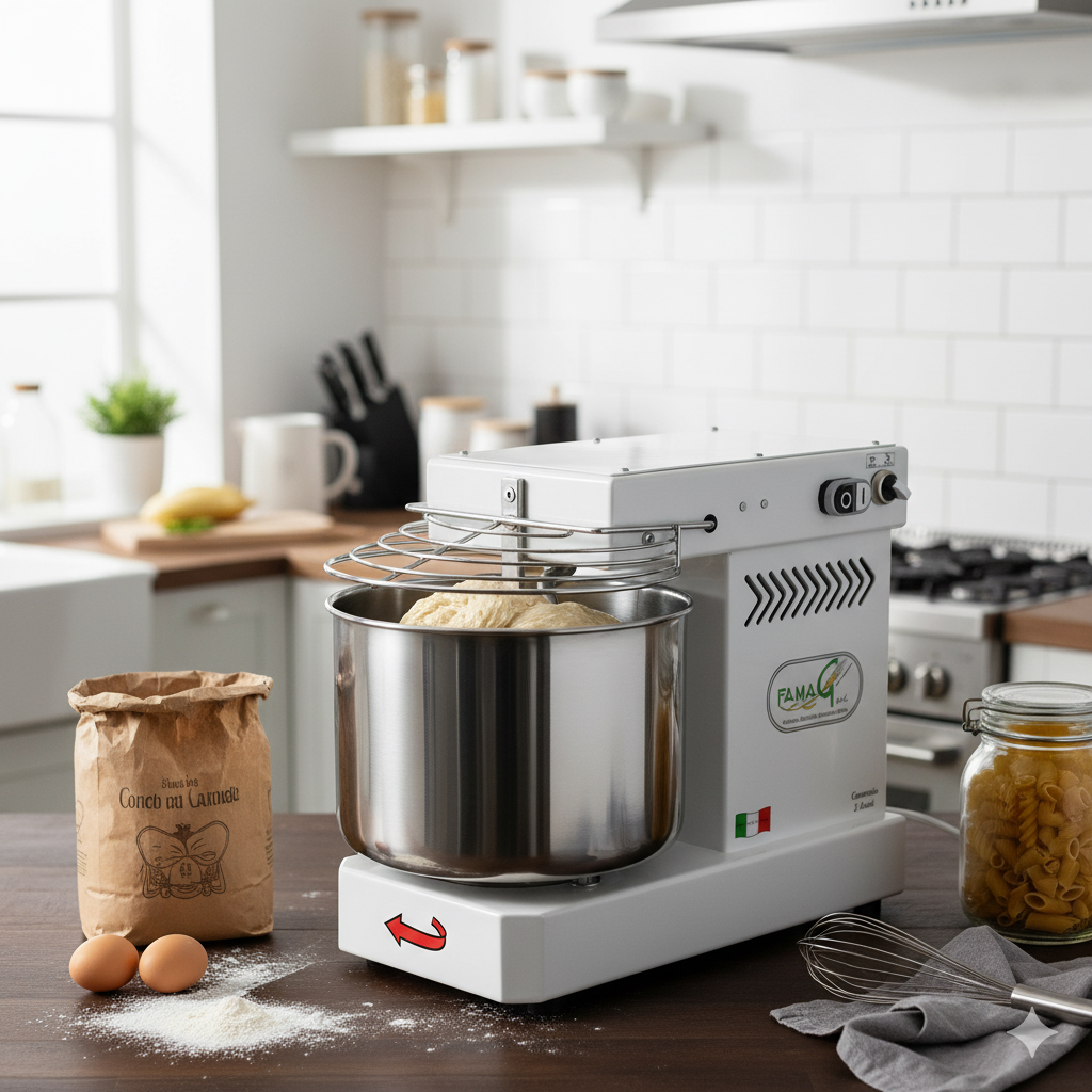 Impastatrice a Spirale Testa Fissa 10Kg 400W Famag IM10/230 10 Velocità...