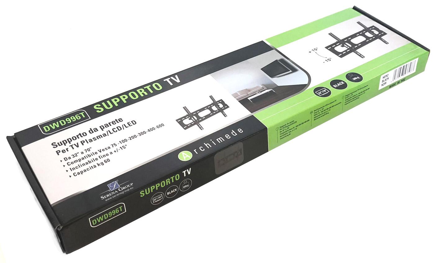 Supporto Inclinabile da Parete per TV 32-70 Pollici Max 60Kg Tosini DWD996T...