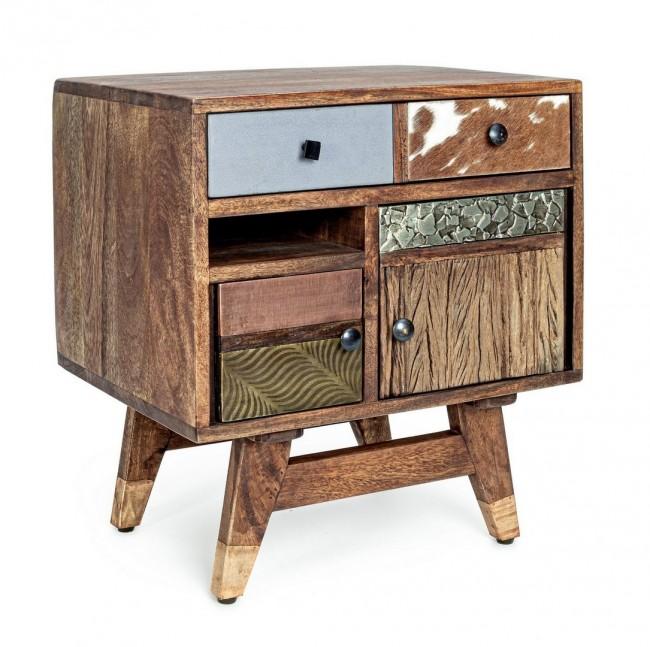 Comodino Dhaval 50x40x55 cm in Legno