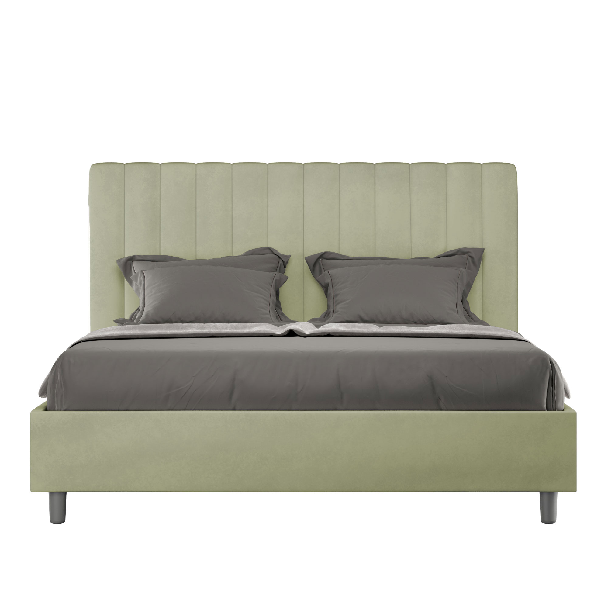 Letto Matrimoniale Francese 140x190 cm Senza Rete Agueda Tè verde
