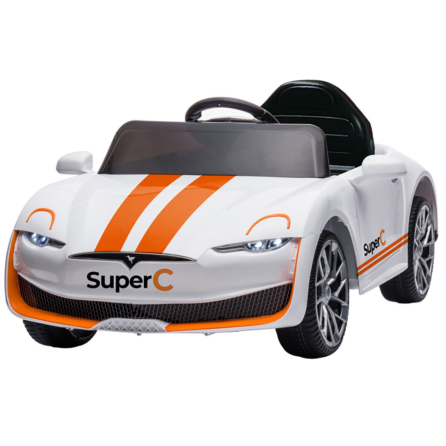 Macchina Elettrica per Bambini 12V Auto Super-C Bianca...