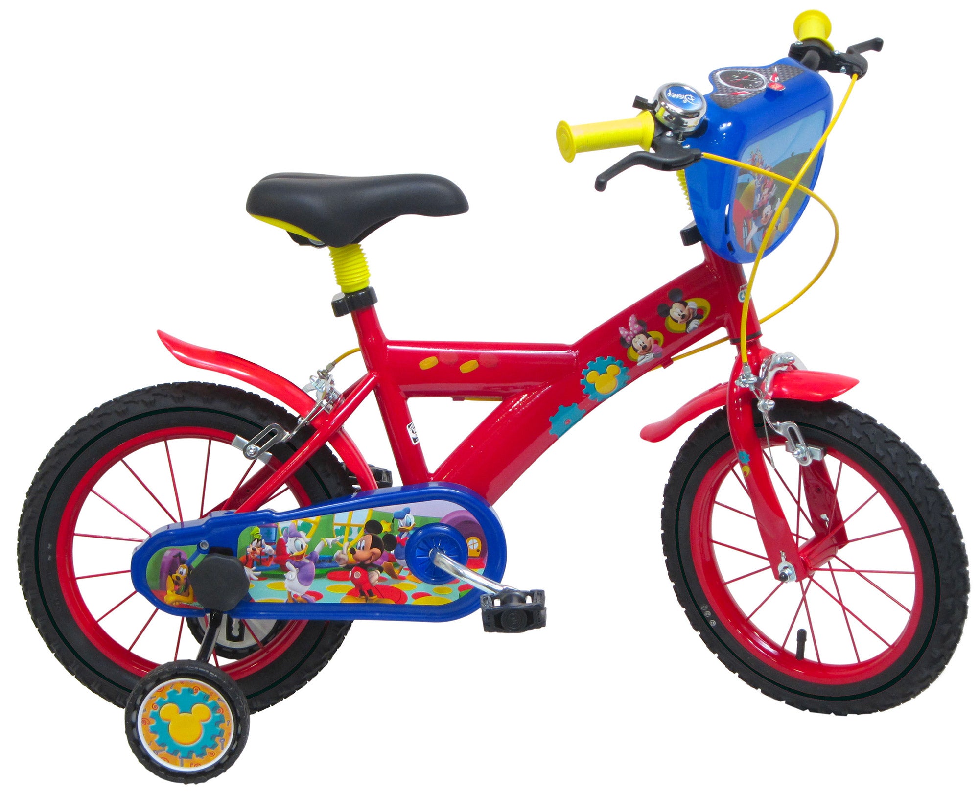 Bicicletta per Bambino 14" 2 Freni Disney Mickey Mouse Rossa...
