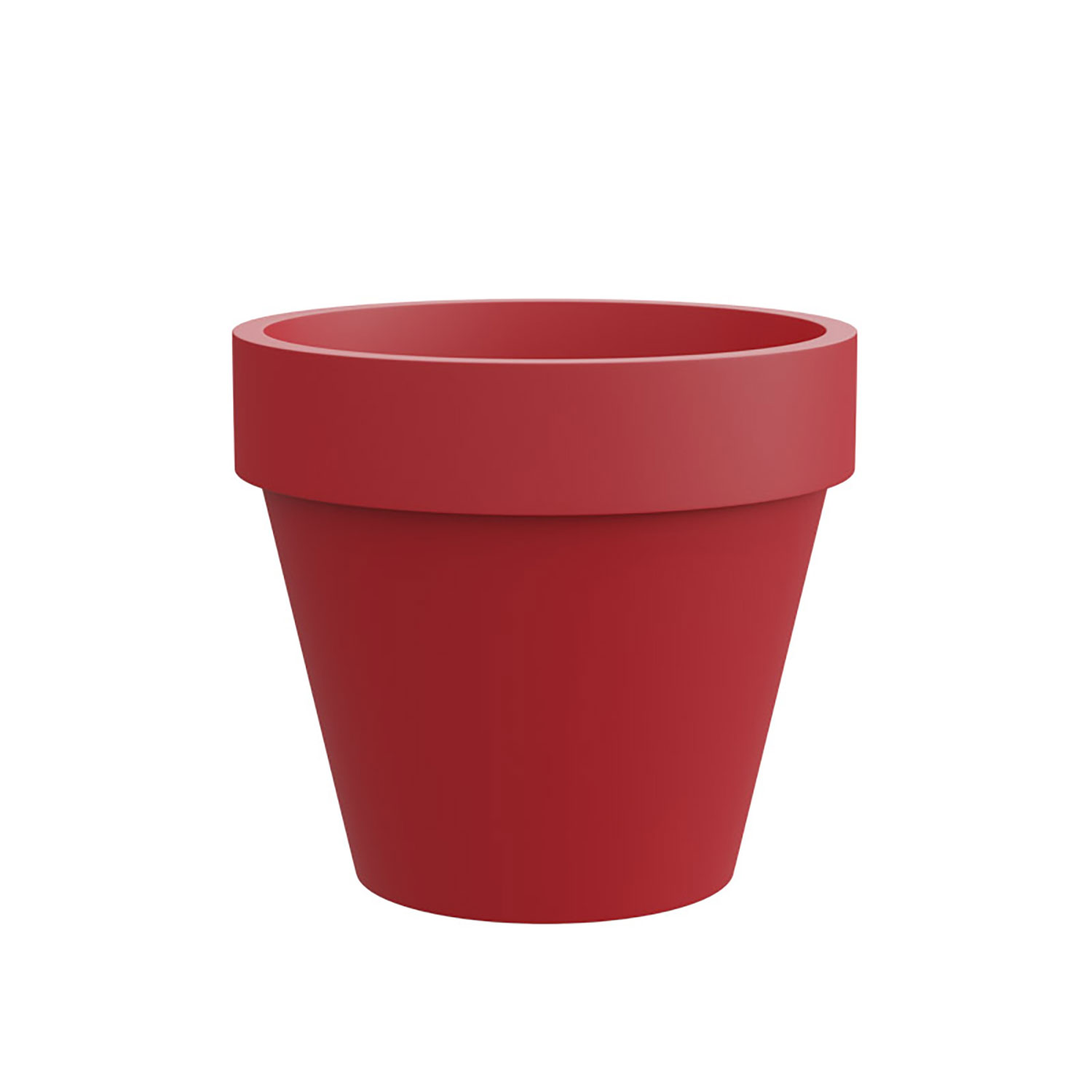 Vaso Rotondo Design Classico Indoor e Outdoor Tera Standard One Spice Ø99 cm in Plastica Rosso