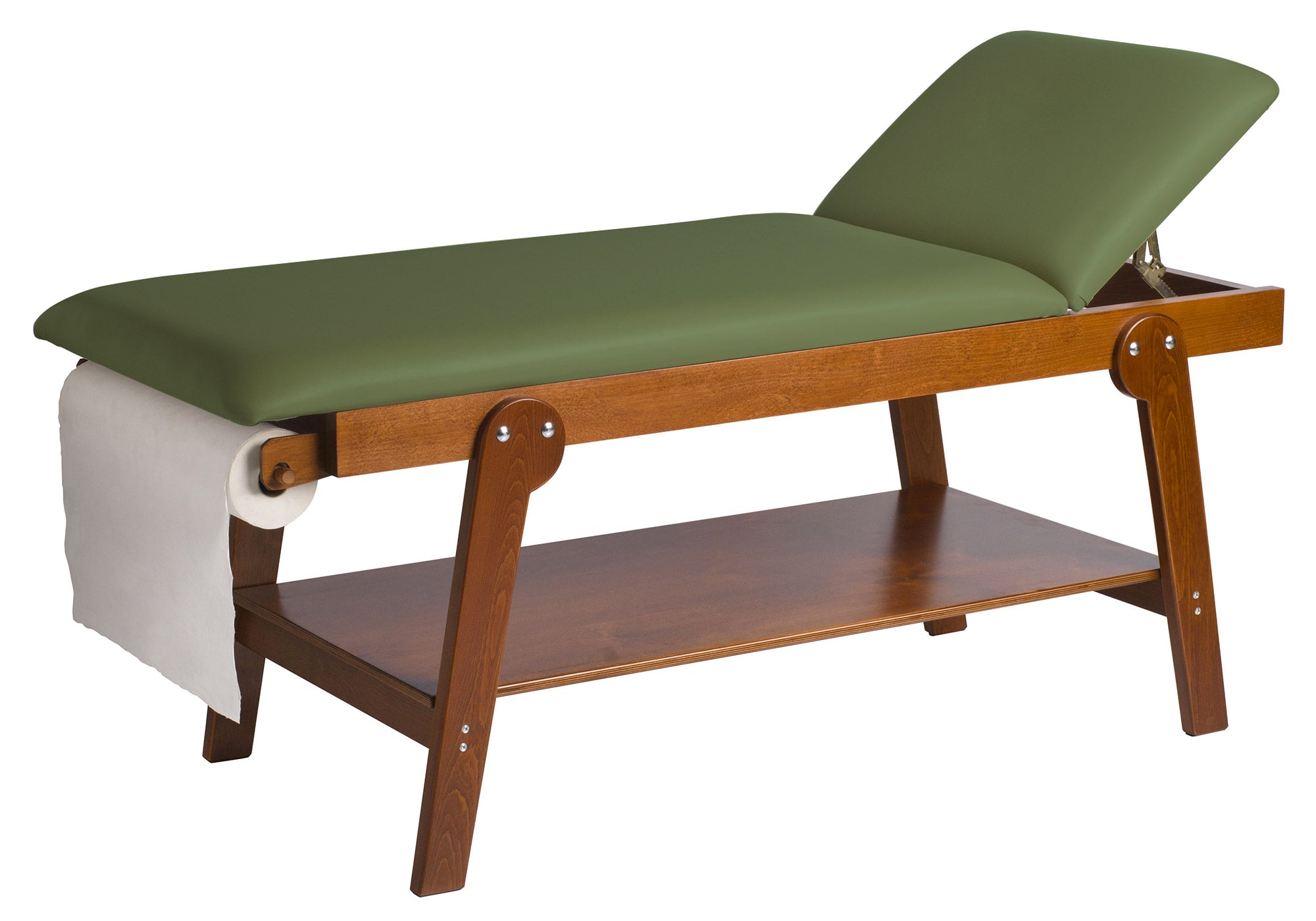 Image of Lettino da Massaggio Visita Fisioterapia Fisso 2 Sezioni 190x70x75 cm 250Kg Verde