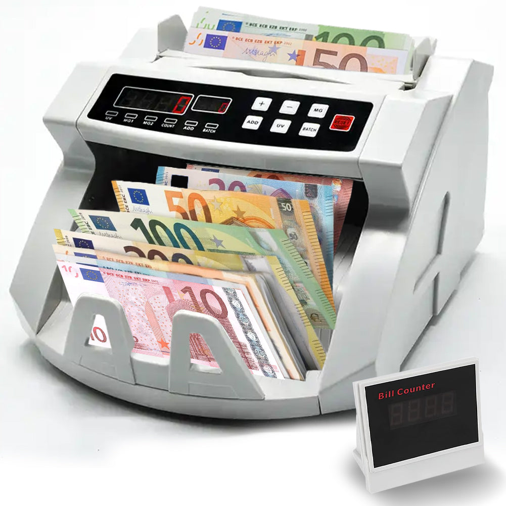 Contabanconote Con Rilevatore Di Falso - Macchina Contasoldi LCD Con UV/MG/IR Per Negozi E Banche | 1000 Pezzi/min