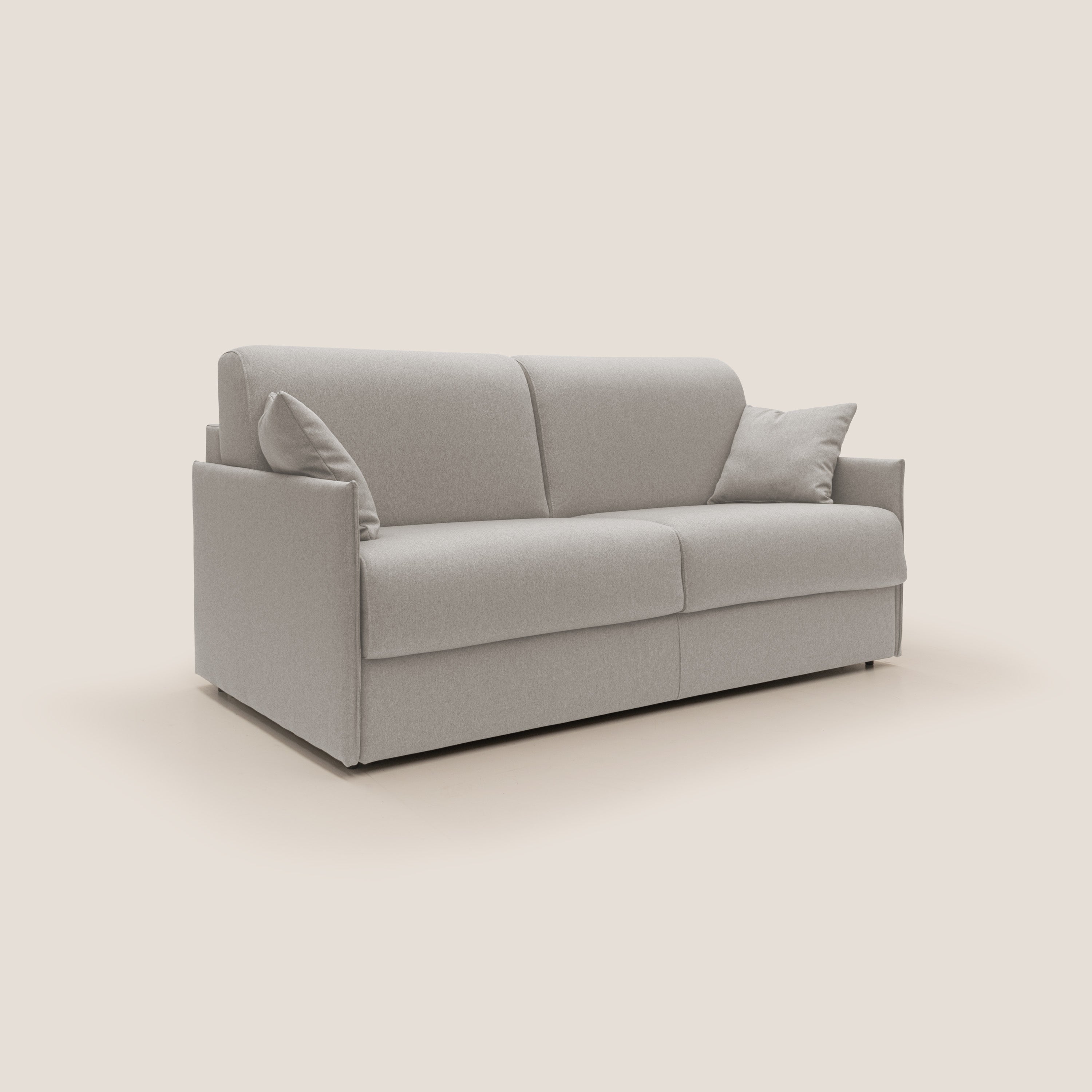 Divano Letto 2 Posti 169x90x96 cm in Tessuto Panna