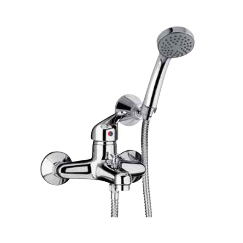 Kit Doccino e Miscelatore Monocomando per Vasca da Parete in Ottone Paini Cromato...