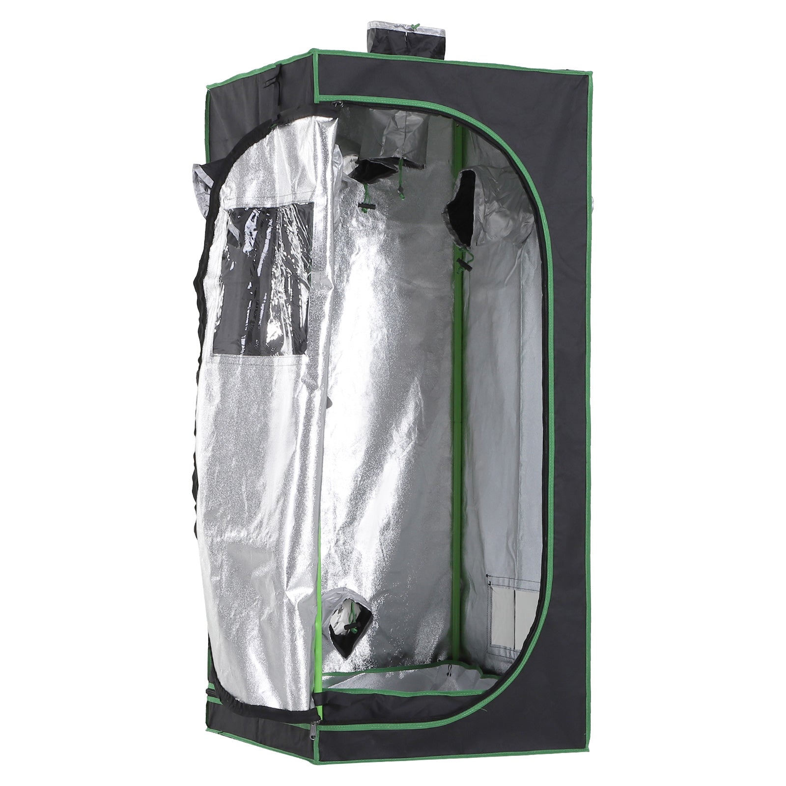 Tenda Coltivazione Idroponica Grow Box 60x60x140 cm con Cerniere Luci Illuminazione Mylar