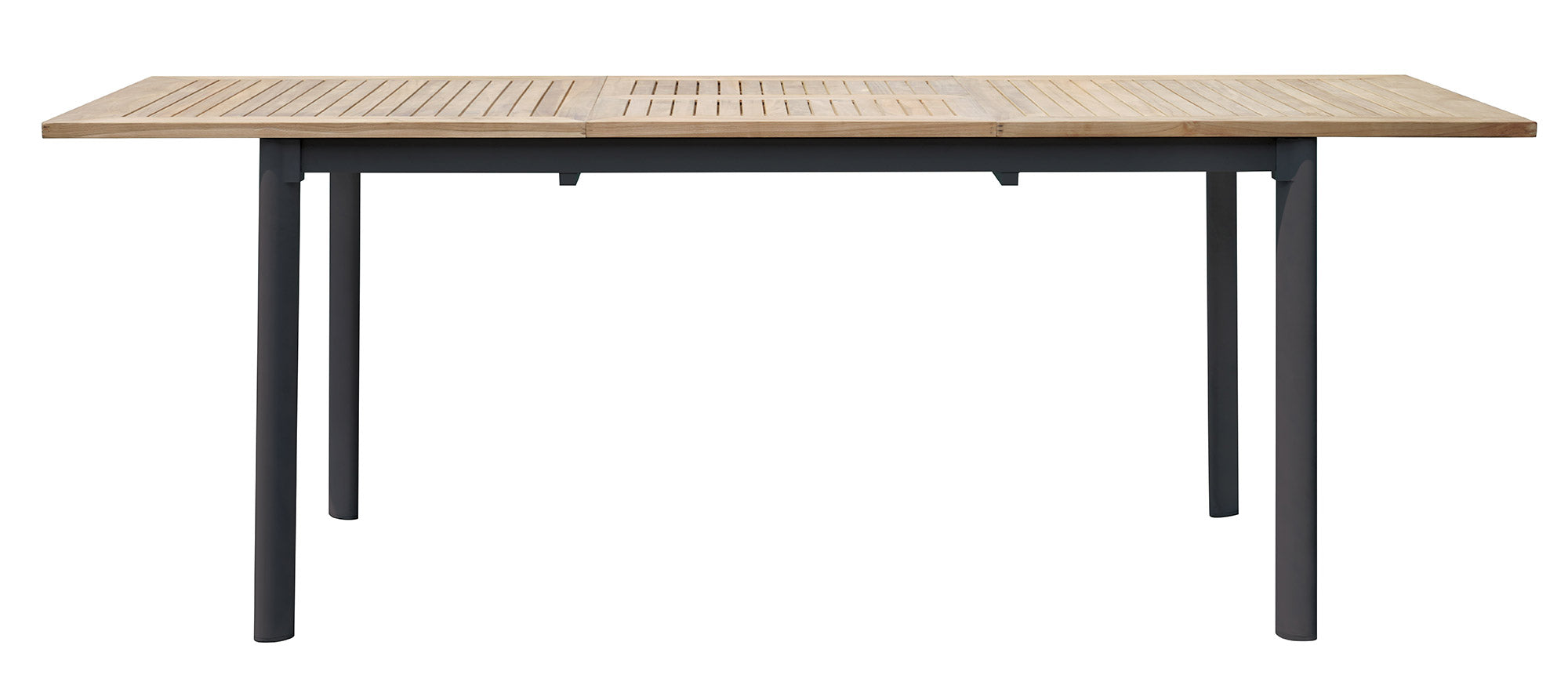 Tavolo da Giardino Allungabile 150-210x90x74 cm in Alluminio Antracite Piano in Teak...