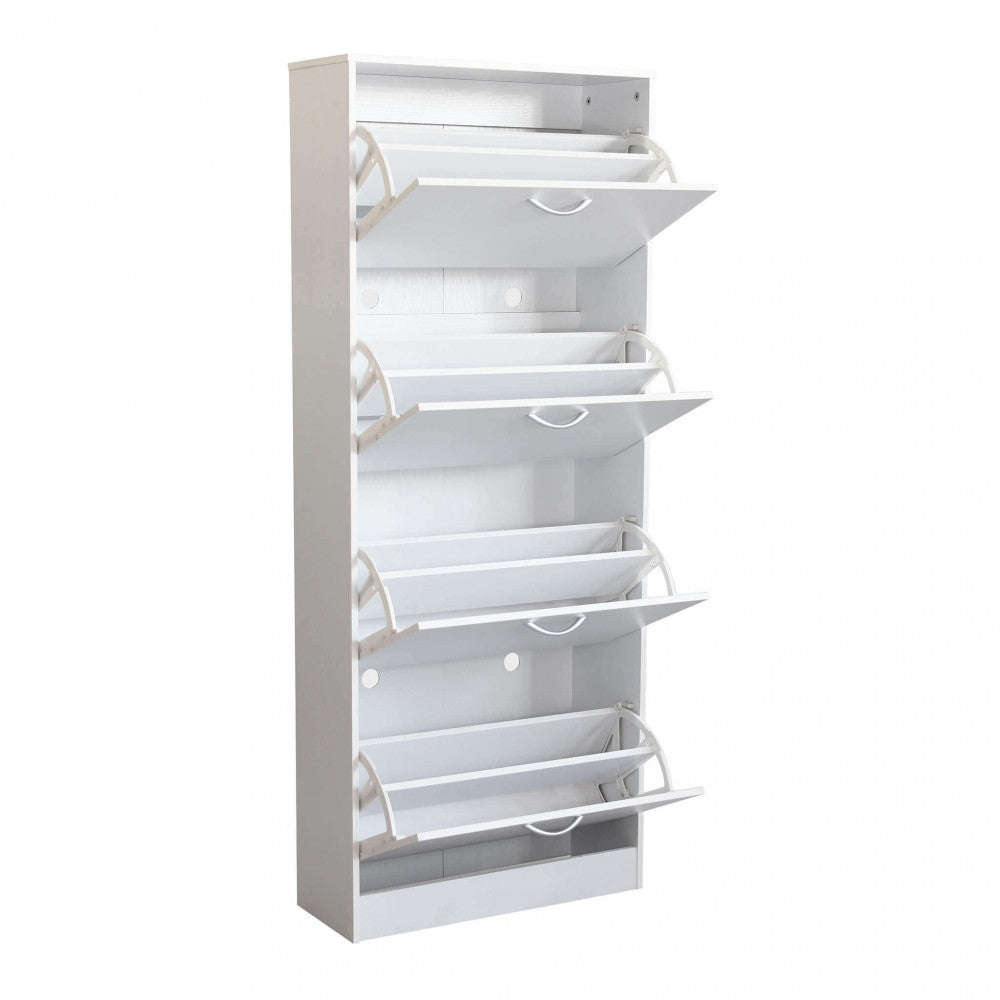 Scarpiera Wendy 60x24x150 h cm in Legno Bianca...