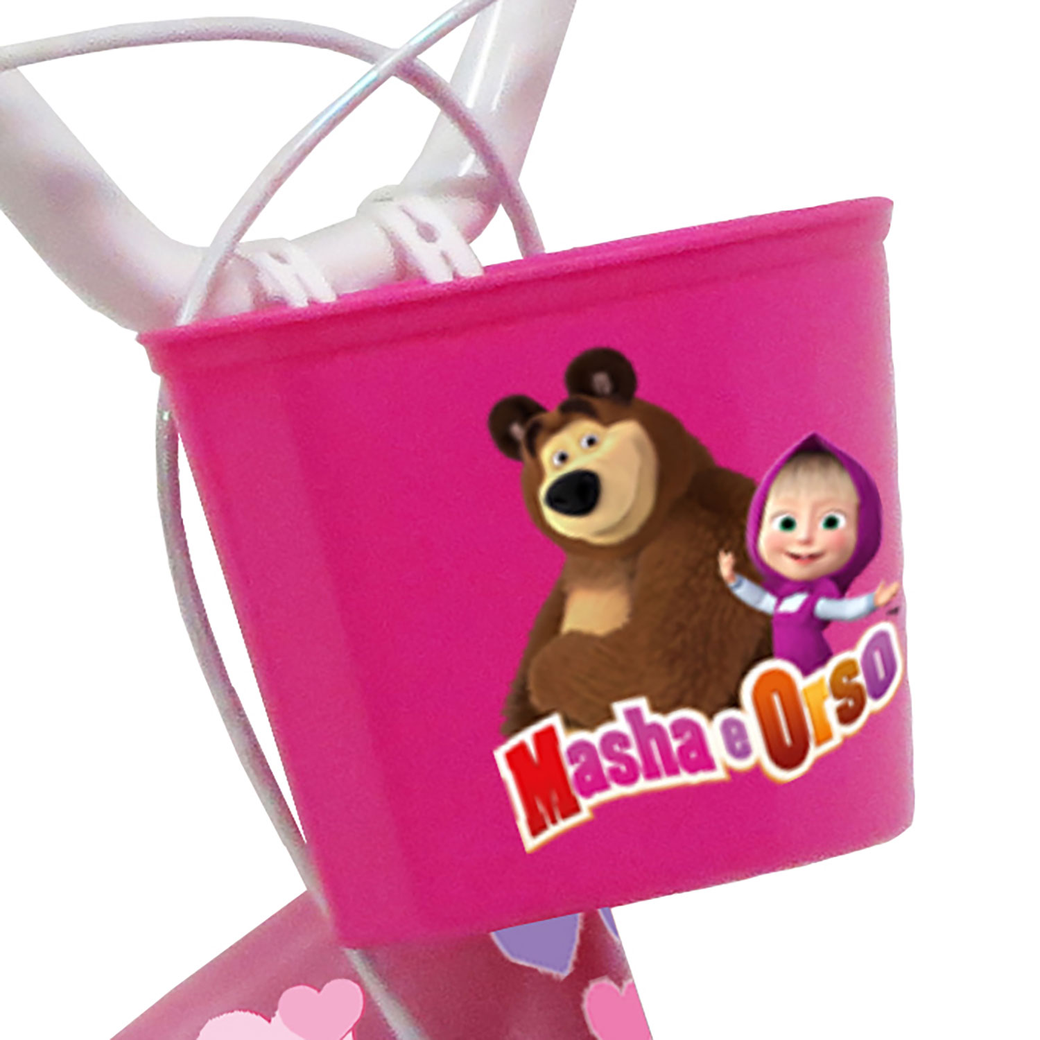 Bicicletta per Bambine 14" Masha e Orso Freni Caliper e Stabilizzatori in Acciaio Hi-Ten Rosa...