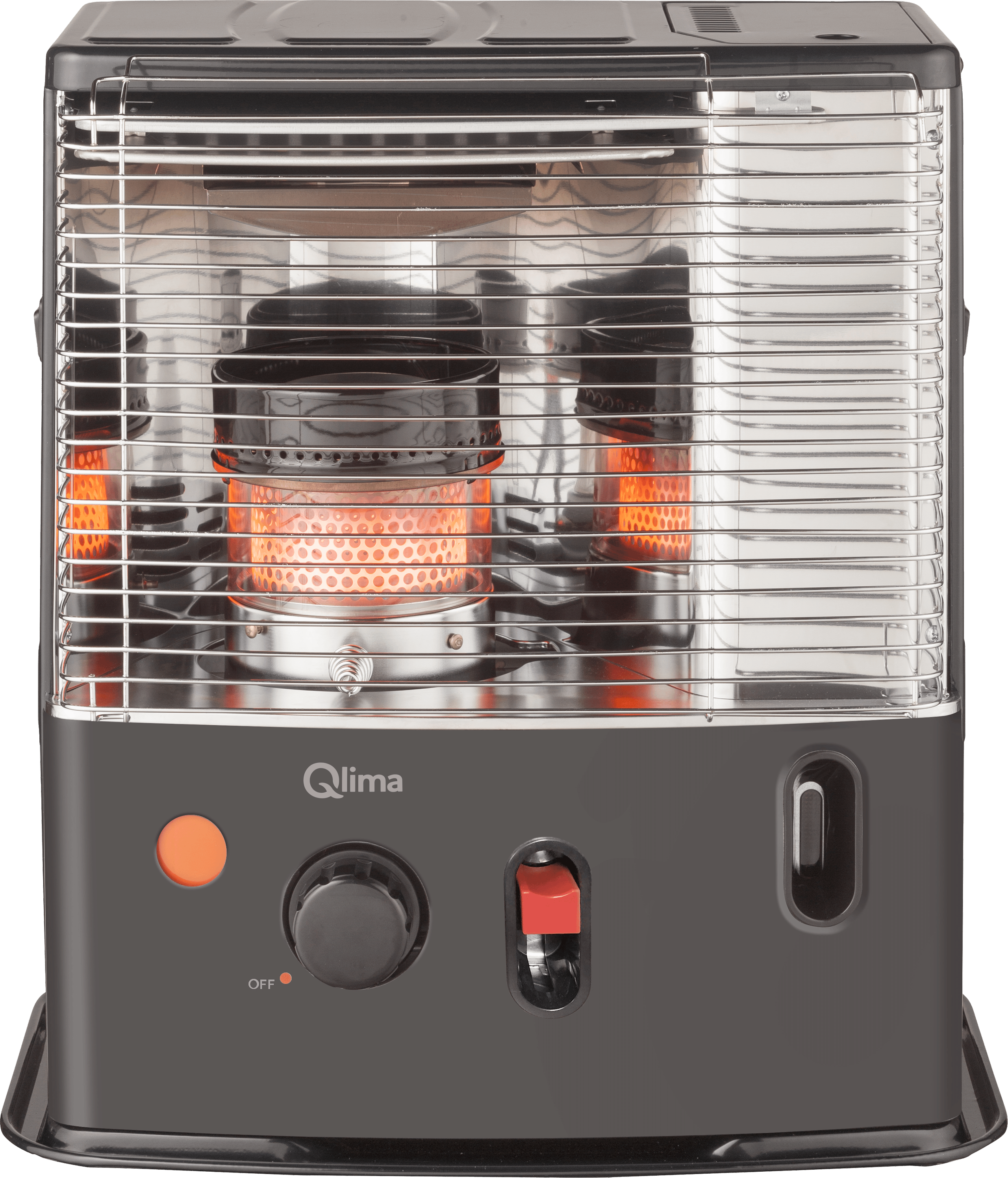 Stufa a Combustibile Liquido 2,7 kW con Accensione Spark Nero Qlima R7227STC-2...
