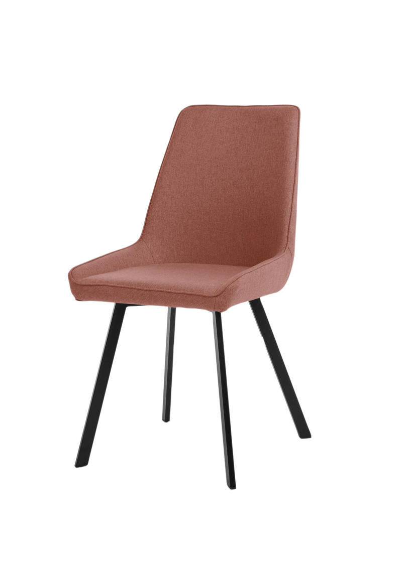 Set 4 Sedie 48x60xH87 cm in Microfibra Fox Ruggine...