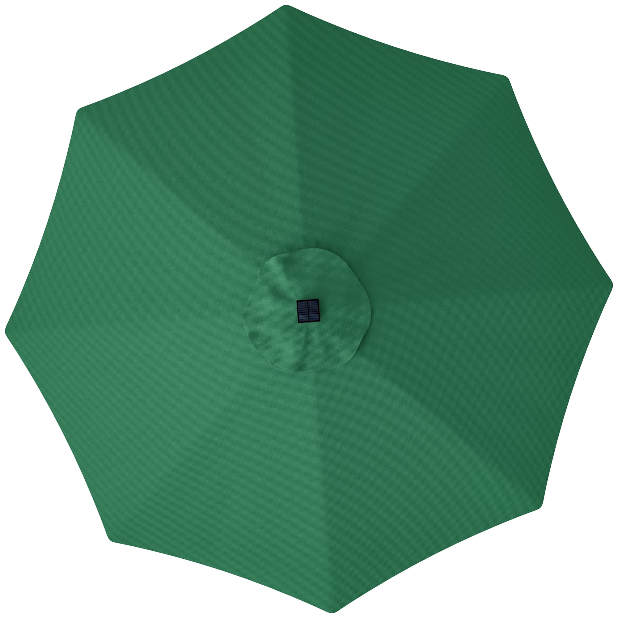Telo di Ricambio per Ombrellone Rettangolare da 3 m a 8 Stecche Poliestere Anti UV 50+ Verde