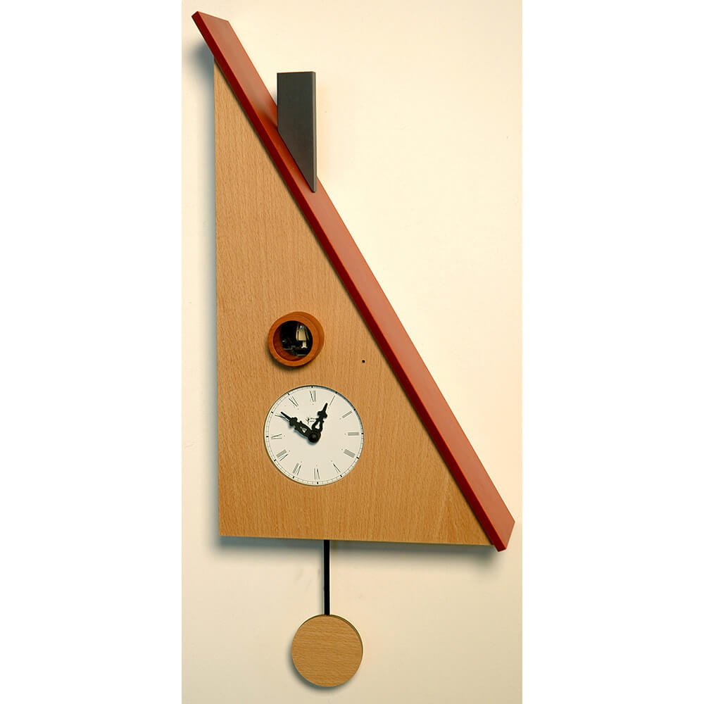 Orologio a Cucù da Parete 25X44X12Cm Pirondini Italia Trillo Faggio